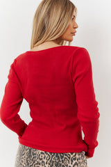 Brushed Rib Asymmetric Top
