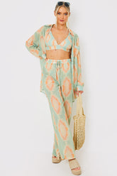 Elasticated Wide Leg Co-Ord Beach Trousers