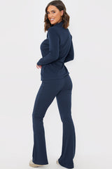 Flared Ribbed Co Ord Trouser