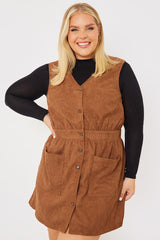 Corduroy Pinafore Dress