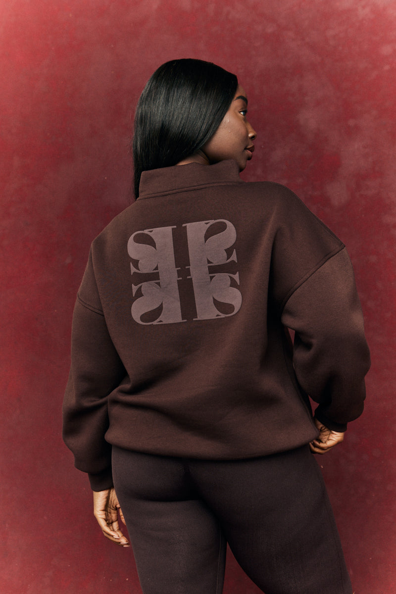 Fits Quarter Zip Printed Sweatshirt