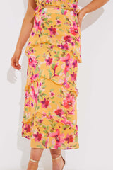 Floral Chiffon Maxi Co-Ord Skirt