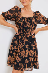 Floral Milkmaid Mini Dress