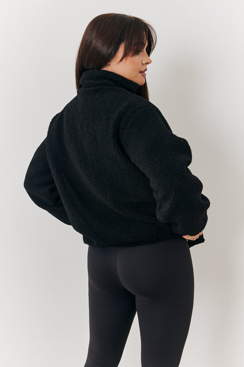 Borg Jacket With Pocket Detail