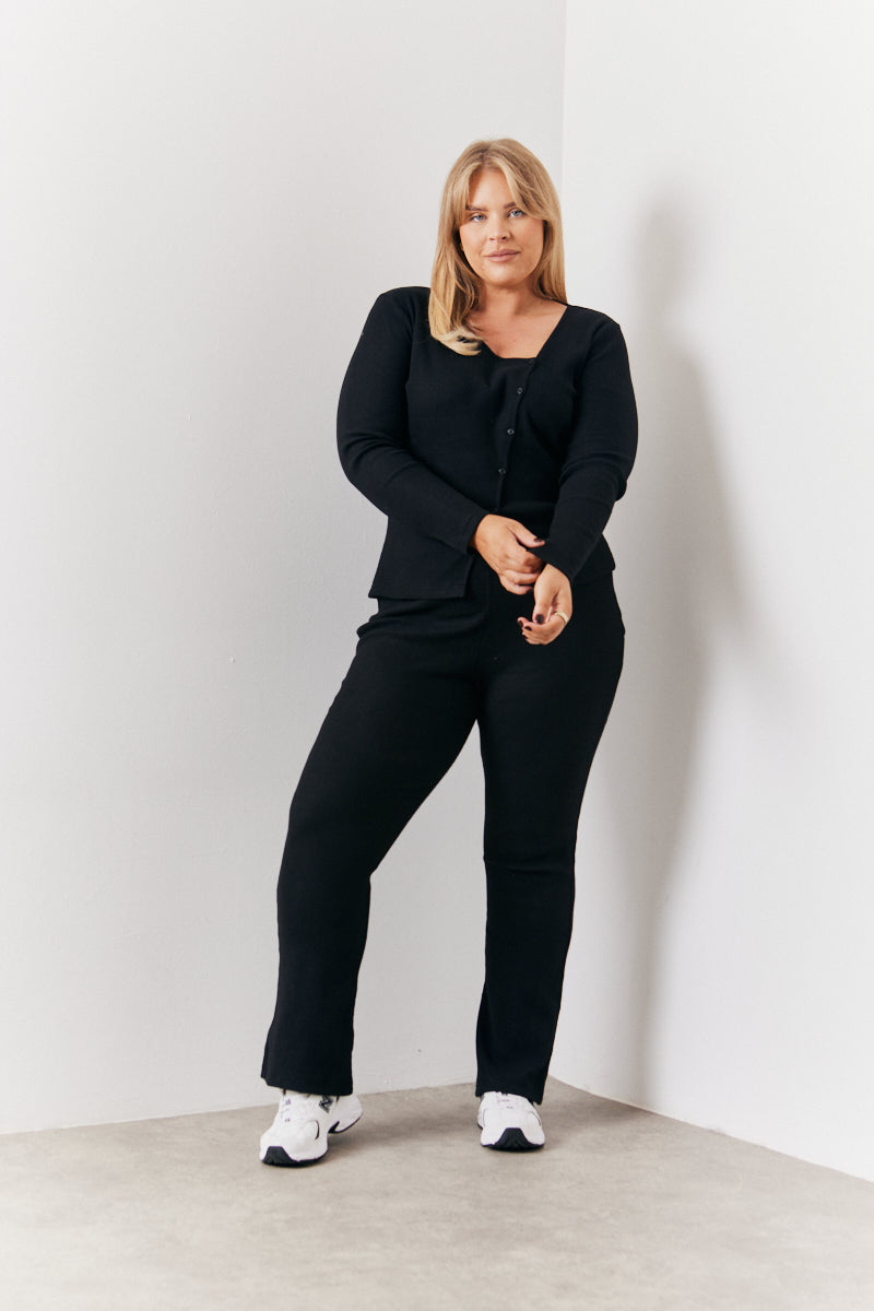 Brushed Rib Fit & Flare Co-Ord Trouser